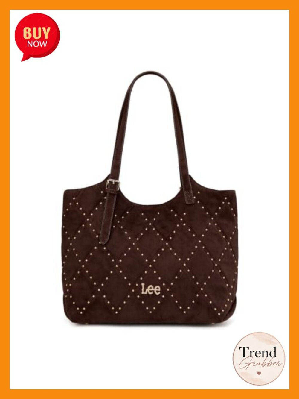 Large Quilted Faux Suede Tote Bag Shoulder Work Laptop Handbag